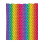 Rainbow Mermaid Scale Pattern Print Polyester Shower Curtain