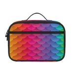 Rainbow Mermaid Scale Pattern Print Portable Lunch Bag