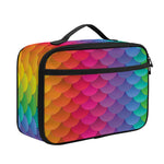 Rainbow Mermaid Scale Pattern Print Portable Lunch Bag