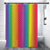 Rainbow Mermaid Scale Pattern Print Premium Shower Curtain