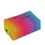 Rainbow Mermaid Scale Pattern Print Rectangle Tissue Box Cover