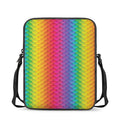 Rainbow Mermaid Scale Pattern Print Rectangular Crossbody Bag