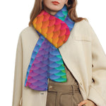 Rainbow Mermaid Scale Pattern Print Scarf