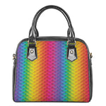 Rainbow Mermaid Scale Pattern Print Shoulder Handbag