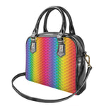 Rainbow Mermaid Scale Pattern Print Shoulder Handbag
