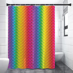 Rainbow Mermaid Scale Pattern Print Shower Curtain