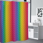 Rainbow Mermaid Scale Pattern Print Shower Curtain