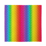 Rainbow Mermaid Scale Pattern Print Silk Bandana