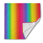Rainbow Mermaid Scale Pattern Print Silk Bandana