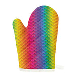 Rainbow Mermaid Scale Pattern Print Single Oven Mitt