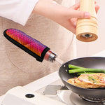 Rainbow Mermaid Scale Pattern Print Skillet Handle Cover