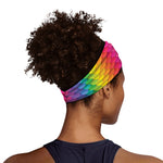 Rainbow Mermaid Scale Pattern Print Sports Headband