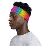 Rainbow Mermaid Scale Pattern Print Sports Headband