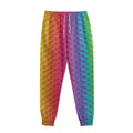 Rainbow Mermaid Scale Pattern Print Sweatpants