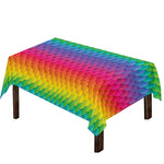 Rainbow Mermaid Scale Pattern Print Tablecloth