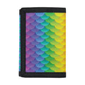 Rainbow Mermaid Scale Pattern Print Trifold Wallet