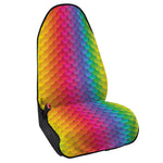 Rainbow Mermaid Scale Pattern Print Waterproof Car Seat Cover