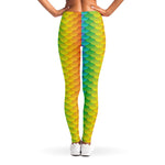 Rainbow Mermaid Scale Pattern Print Women's Leggings
