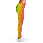Rainbow Mermaid Scale Pattern Print Women's Leggings