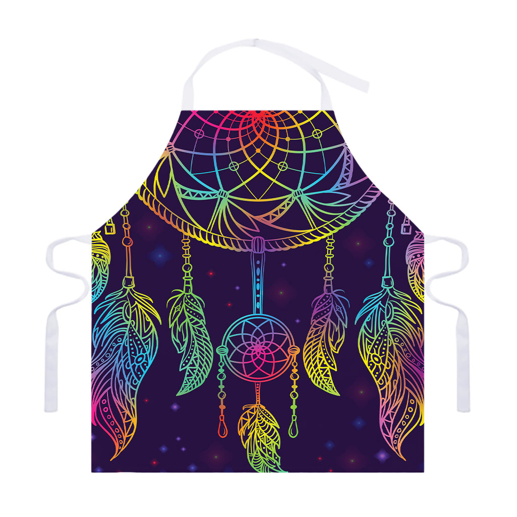 Rainbow Native Dream Catcher Print Adjustable Apron