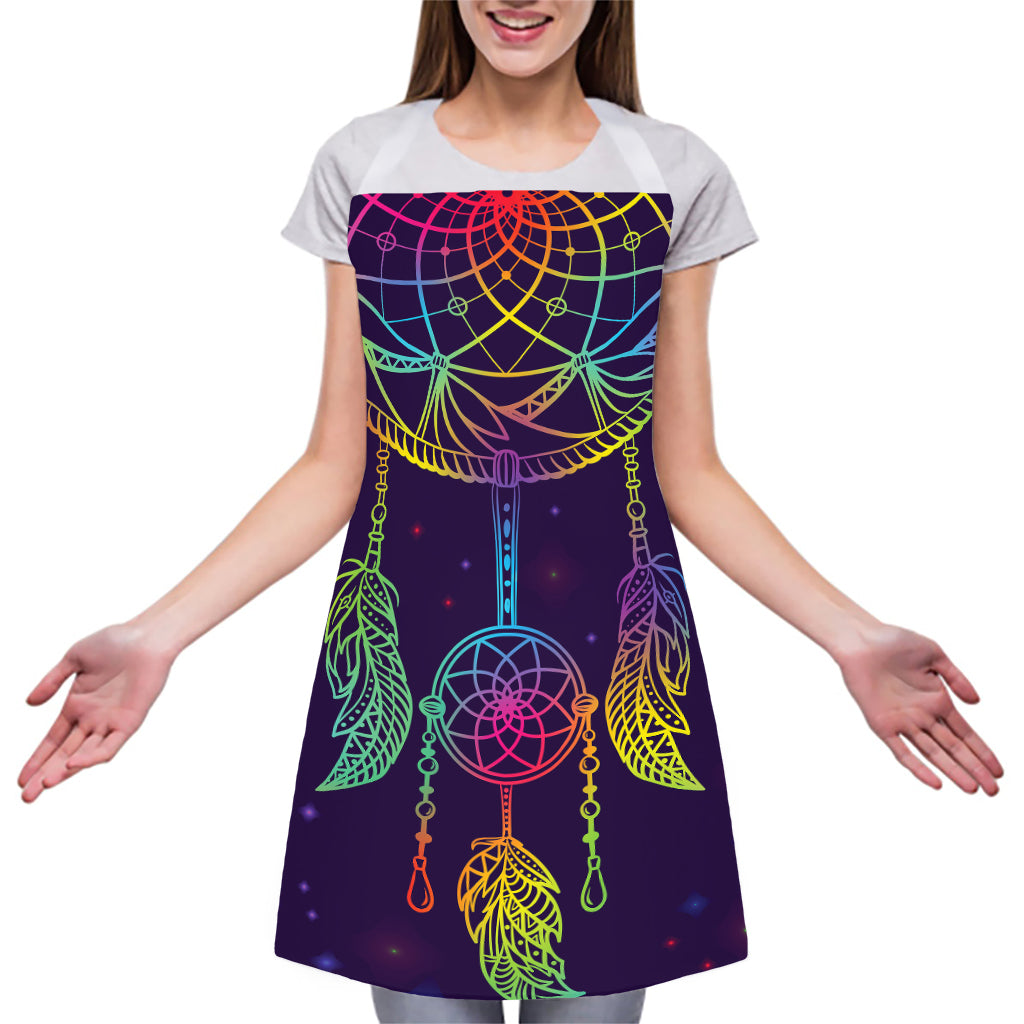 Rainbow Native Dream Catcher Print Adjustable Apron