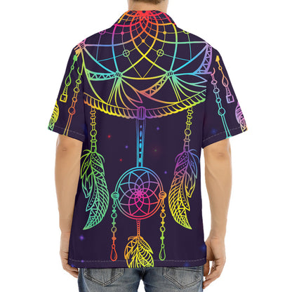 Rainbow Native Dream Catcher Print Aloha Shirt