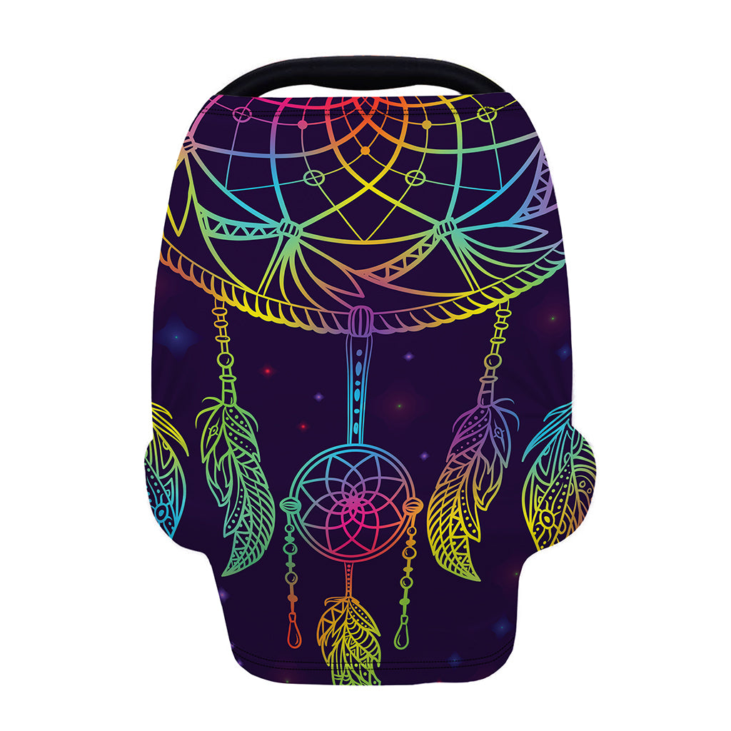 Rainbow Native Dream Catcher Print Baby Seat Cover