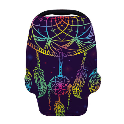 Rainbow Native Dream Catcher Print Baby Seat Cover