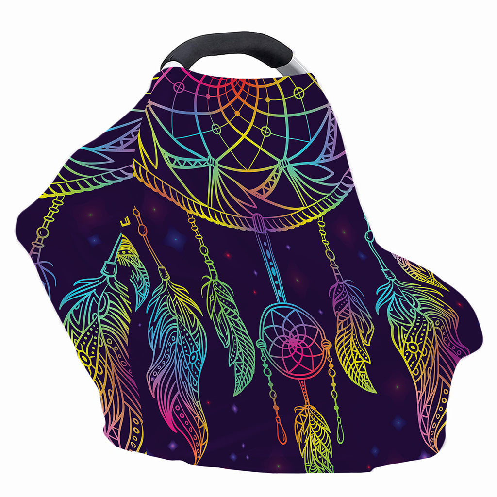 Rainbow Native Dream Catcher Print Baby Seat Cover