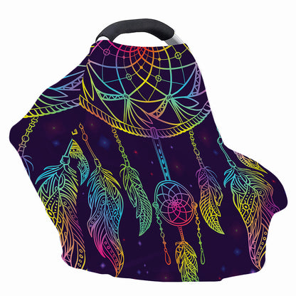 Rainbow Native Dream Catcher Print Baby Seat Cover
