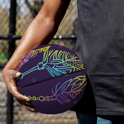 Rainbow Native Dream Catcher Print Basketball