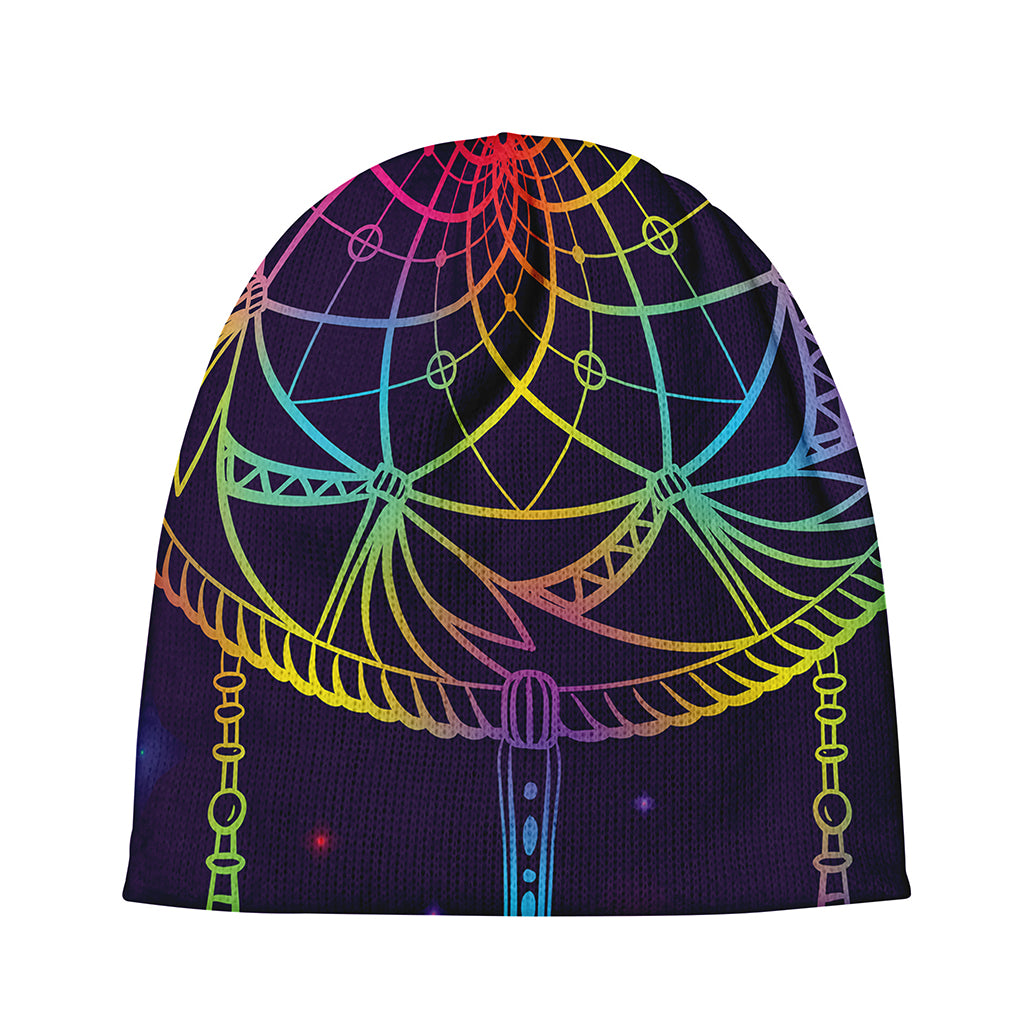 Rainbow Native Dream Catcher Print Beanie