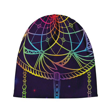 Rainbow Native Dream Catcher Print Beanie