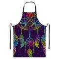 Rainbow Native Dream Catcher Print Bib Apron With Pocket
