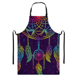Rainbow Native Dream Catcher Print Bib Apron With Pocket