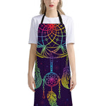 Rainbow Native Dream Catcher Print Bib Apron With Pocket