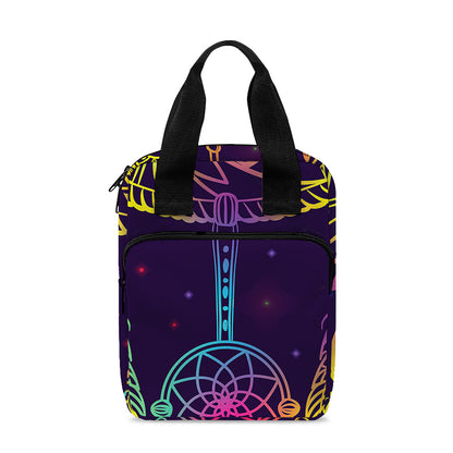 Rainbow Native Dream Catcher Print Bible Tote Bag