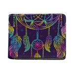 Rainbow Native Dream Catcher Print Bifold Wallet