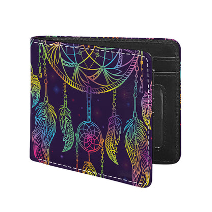 Rainbow Native Dream Catcher Print Bifold Wallet