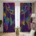 Rainbow Native Dream Catcher Print Dimout Pencil Pleat Curtains