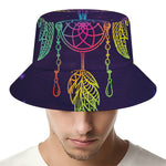 Rainbow Native Dream Catcher Print Bucket Hat