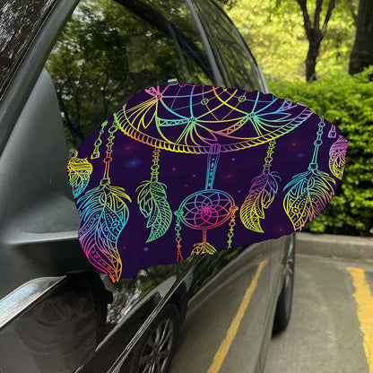 Rainbow Native Dream Catcher Print Car Side Mirror Covers
