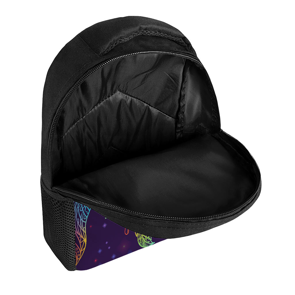 Rainbow Native Dream Catcher Print Casual Backpack