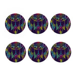 Rainbow Native Dream Catcher Print Coaster Set