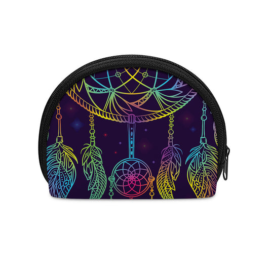 Rainbow Native Dream Catcher Print Coin Purse