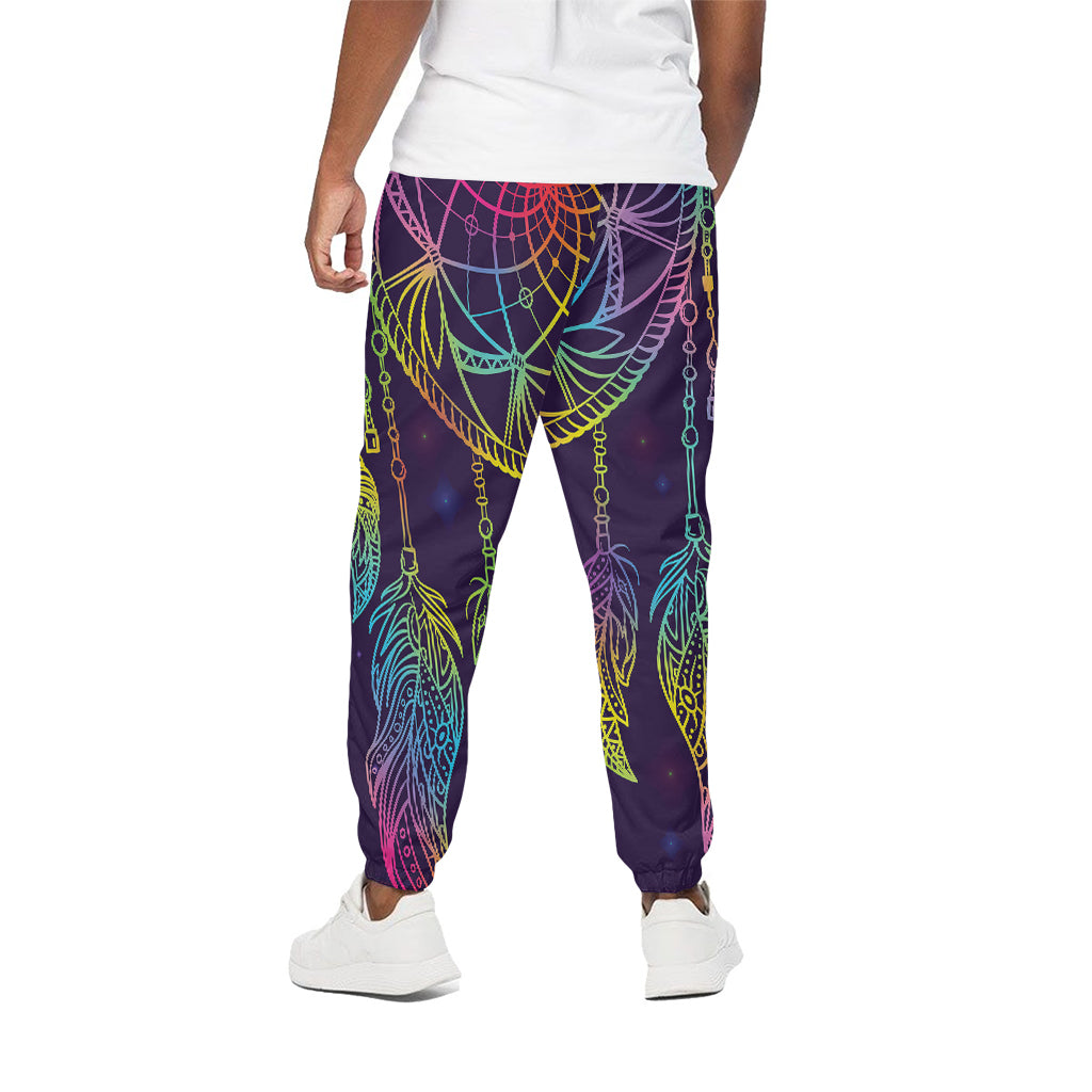 Rainbow Native Dream Catcher Print Cotton Pants