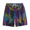 Rainbow Native Dream Catcher Print Cotton Shorts
