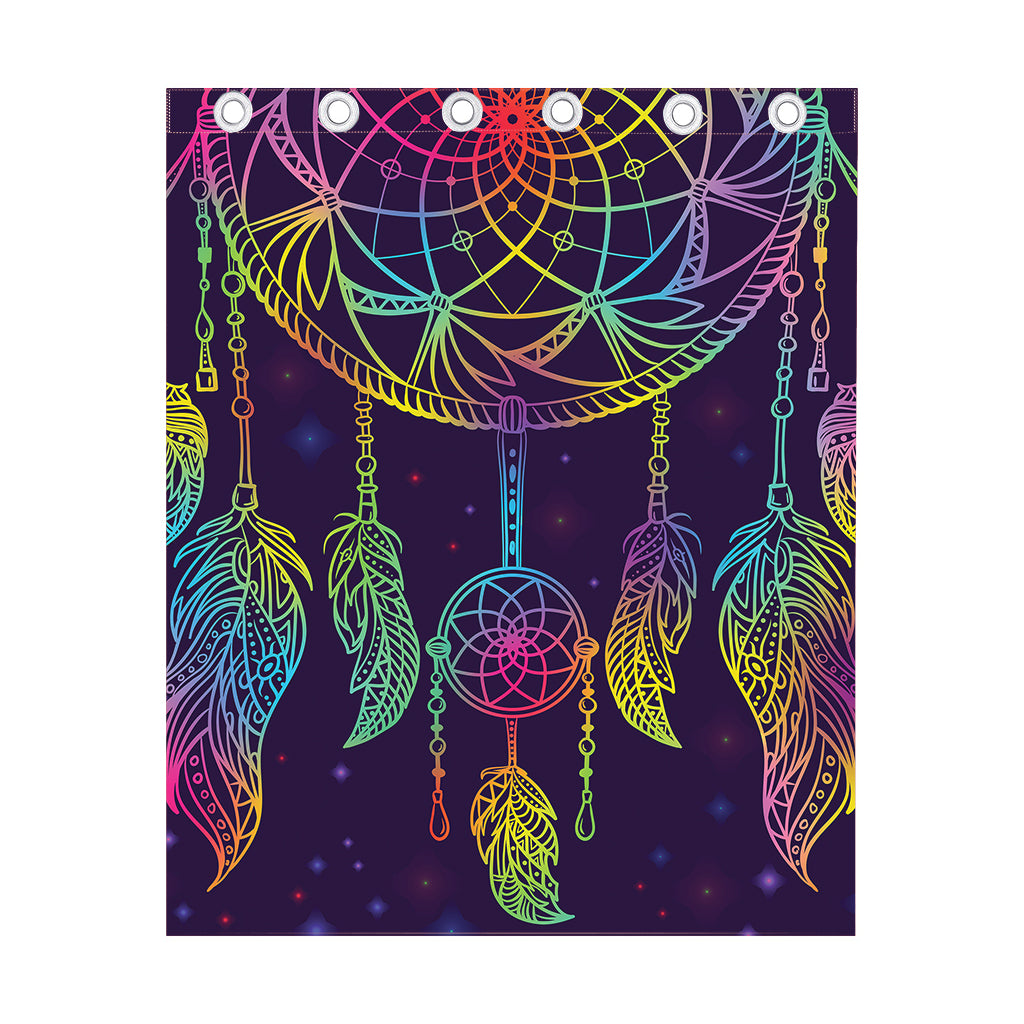 Rainbow Native Dream Catcher Print Curtain