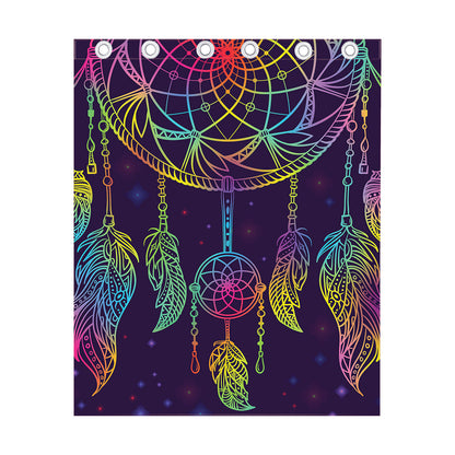 Rainbow Native Dream Catcher Print Curtain
