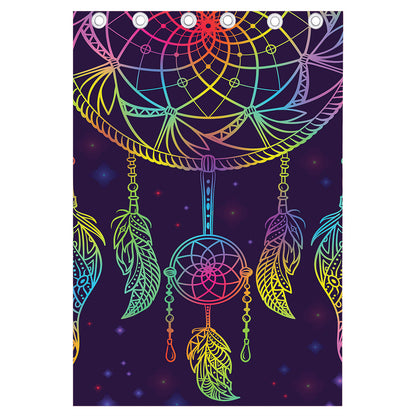 Rainbow Native Dream Catcher Print Curtain